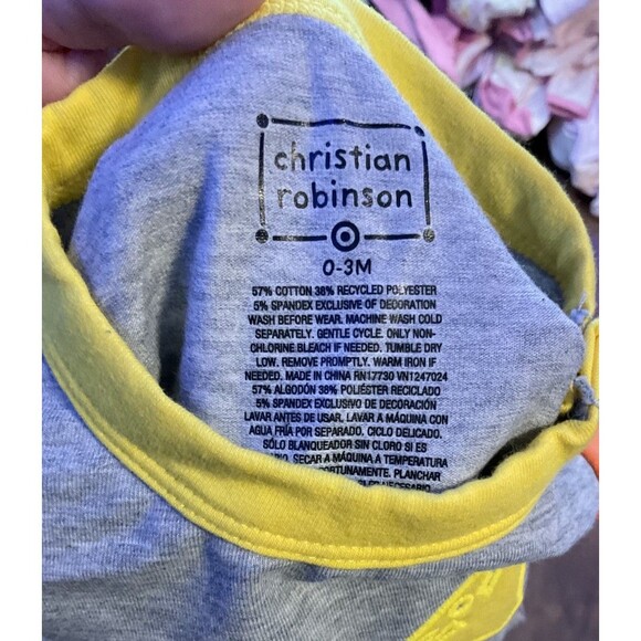 christian robinson neutral one piece 0-3 months new with tags long sleeve - Picture 3 of 5